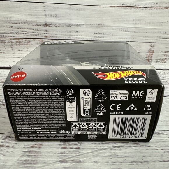 Hot Wheels Star Wars Starships Select New Republic E-Wing Fighter By Mattel New - Picture 6 of 8